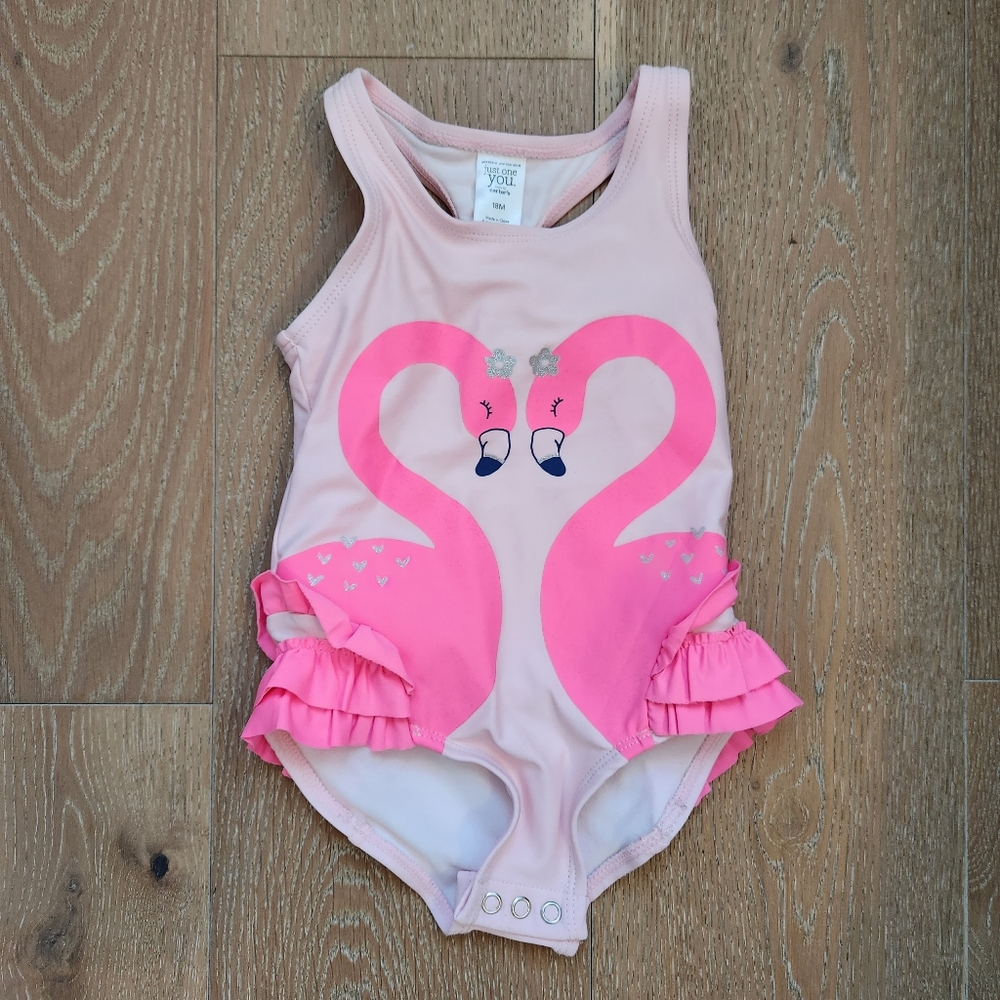 Just one You by Carters flamingo swimsuit sz 18mo - Picture 1 of 4